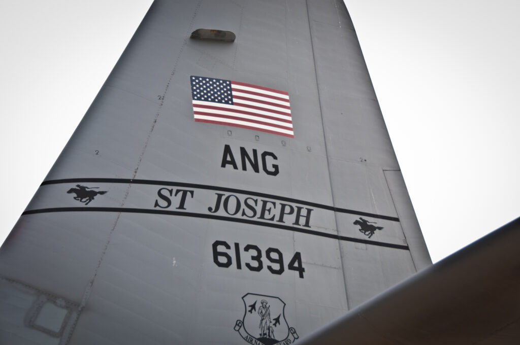 C-130 Aircraft tail. 